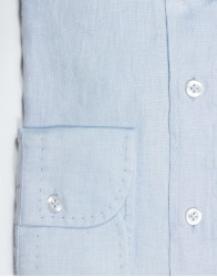 Patrick Hellmann Collection 100% Linen Light Blue Shirt thumbnail 4